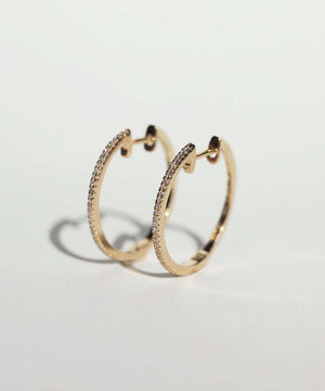 diamonds hoop earrings gold Brooklyn New York