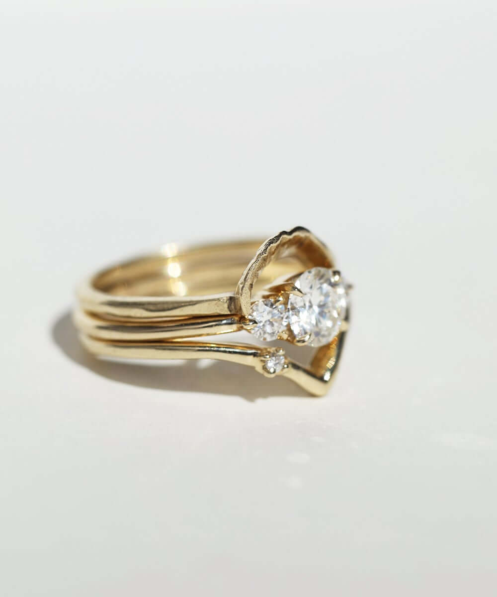 diamond ring stack Macha studio jewelry store made in brooklyn nyc
