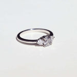 Salt and pepper 14k gold engagement rings Brooklyn New York 11222 