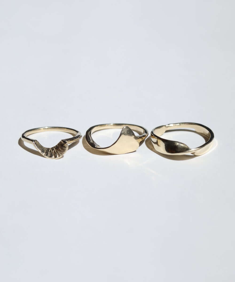 Fern sculptural wedding Ring Gold, Ring, Macha Studio, Brooklyn NYC