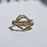 Fern sculptural wedding Ring Gold, Ring, Macha Studio, Brooklyn NYC