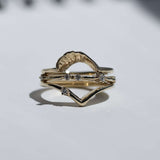 Fern sculptural wedding Ring Gold, Ring, Macha Studio, Brooklyn NYC