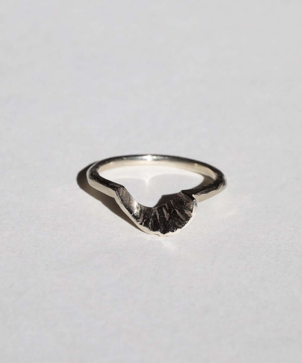 Fern sculptural wedding Ring Gold, Ring, Macha Studio, Brooklyn NYC