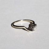 Fern sculptural wedding Ring Gold, Ring, Macha Studio, Brooklyn NYC