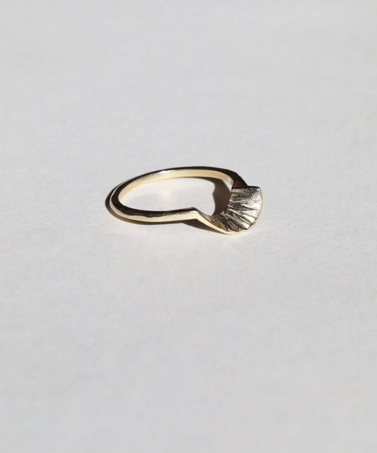 Fern sculptural wedding Ring Gold, Ring, Macha Studio, Brooklyn NYC