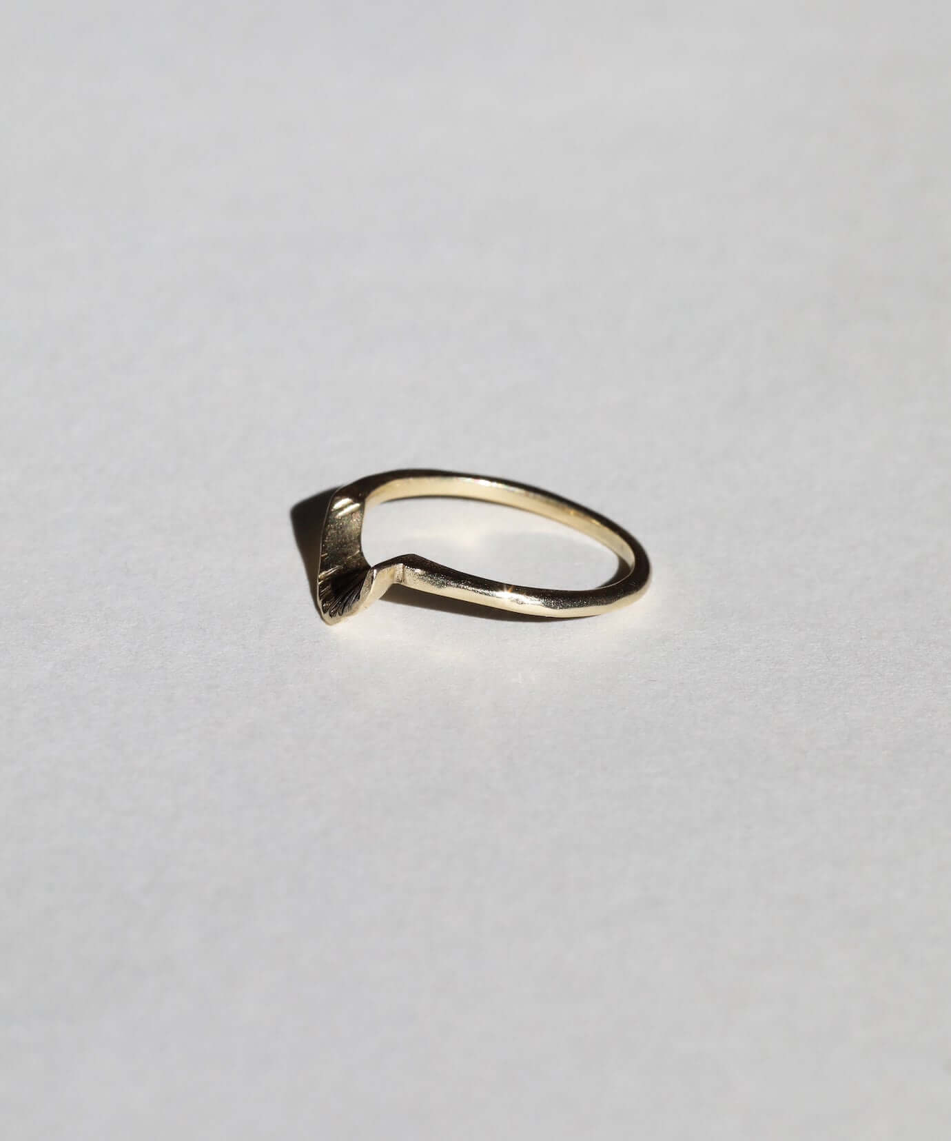 Fern sculptural wedding Ring Gold, Ring, Macha Studio, Brooklyn NYC