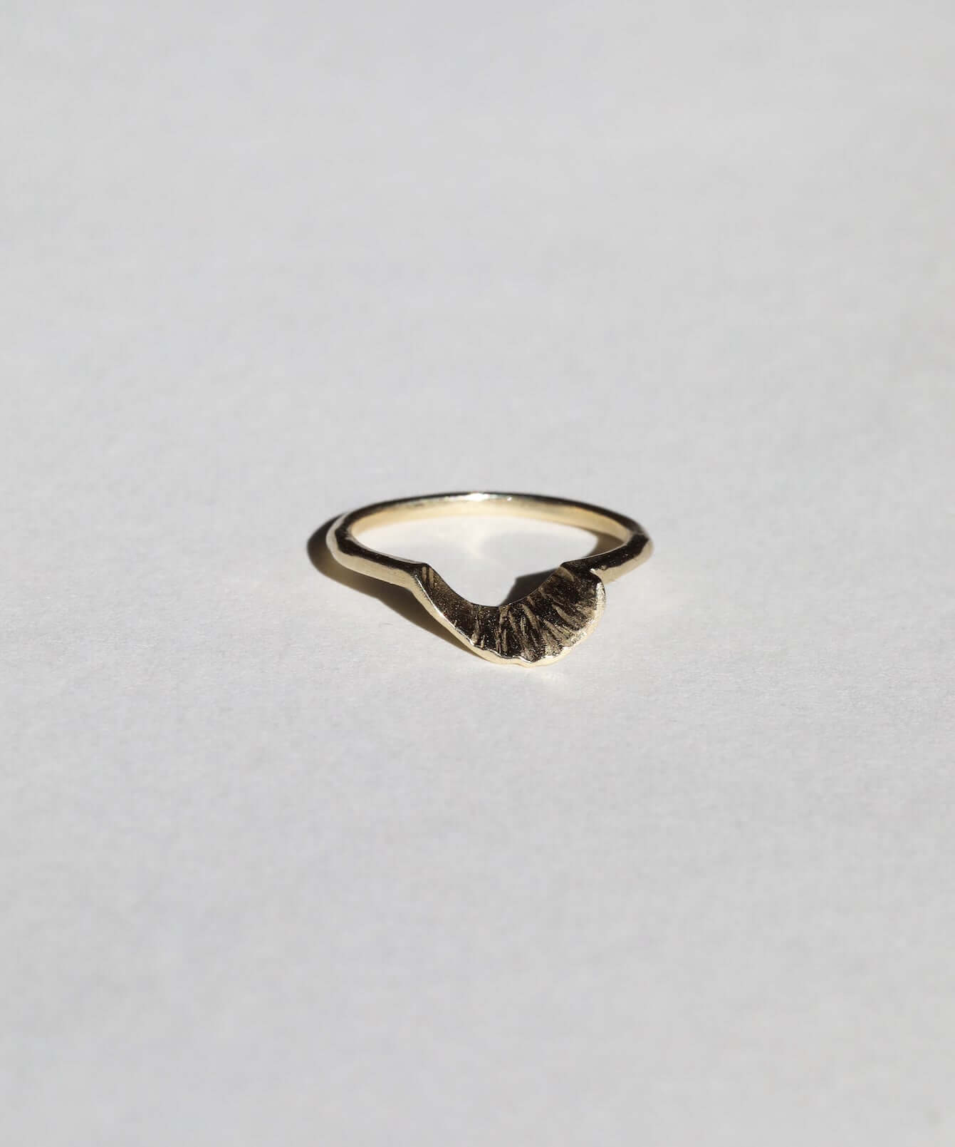 Fern sculptural wedding Ring Gold, Ring, Macha Studio, Brooklyn NYC
