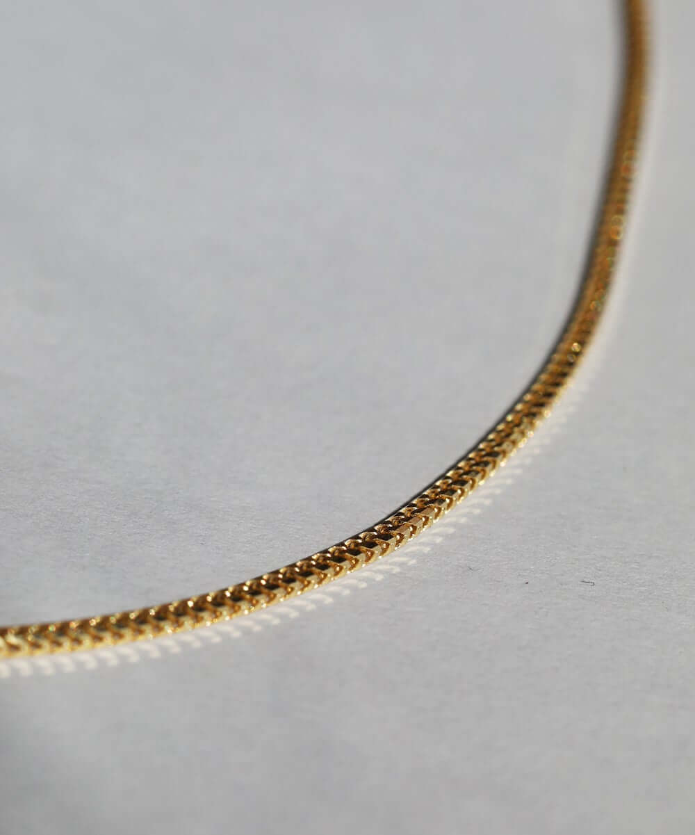 14k yellow gold foxtail chain necklace macha studio brooklyn new york