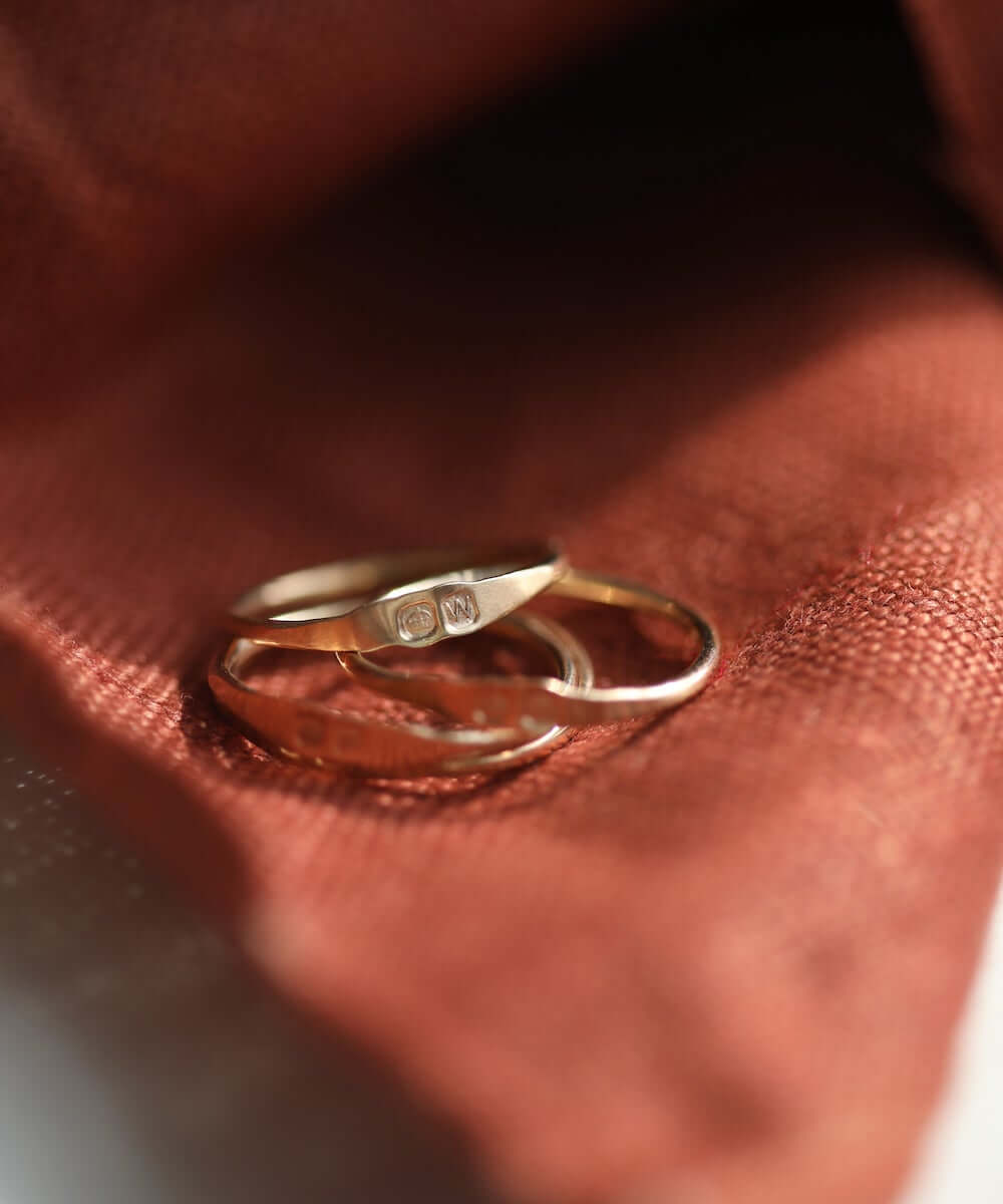 minimal gold knuckle ring wedding band Macha Studio Brooklyn