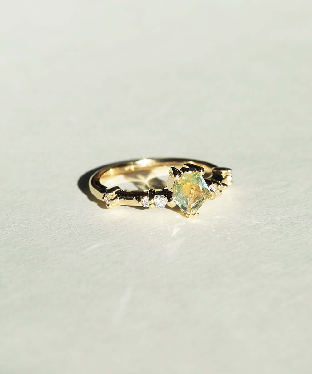 Geo Bi-Color Sapphire Ring
