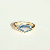 Geo Sapphire Engagement Ring Brooklyn NY Jewelry 