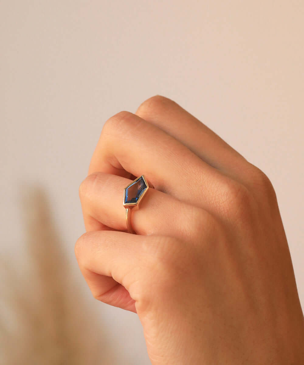 GeoSapphireEngagementRing