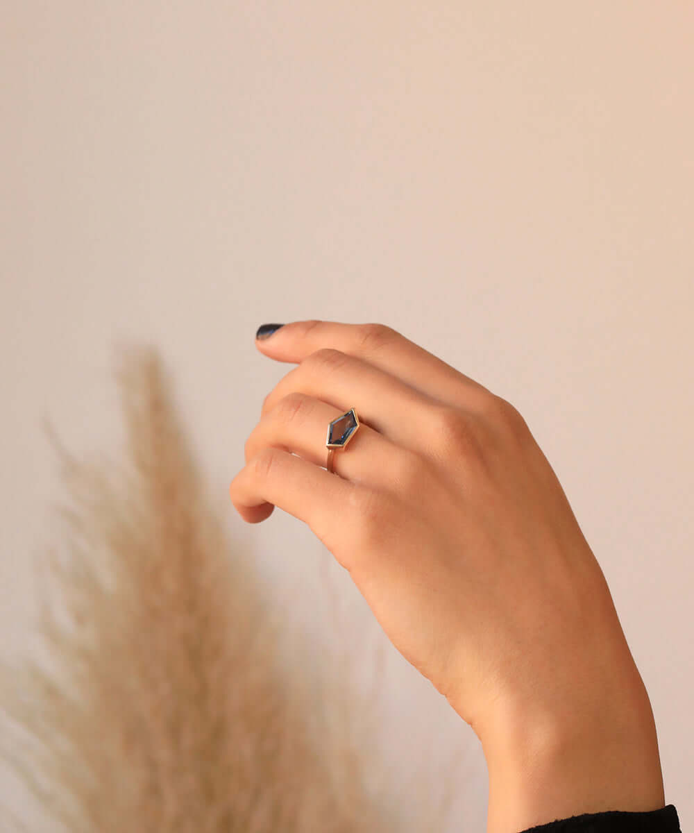 SapphireGeoEngagementRing