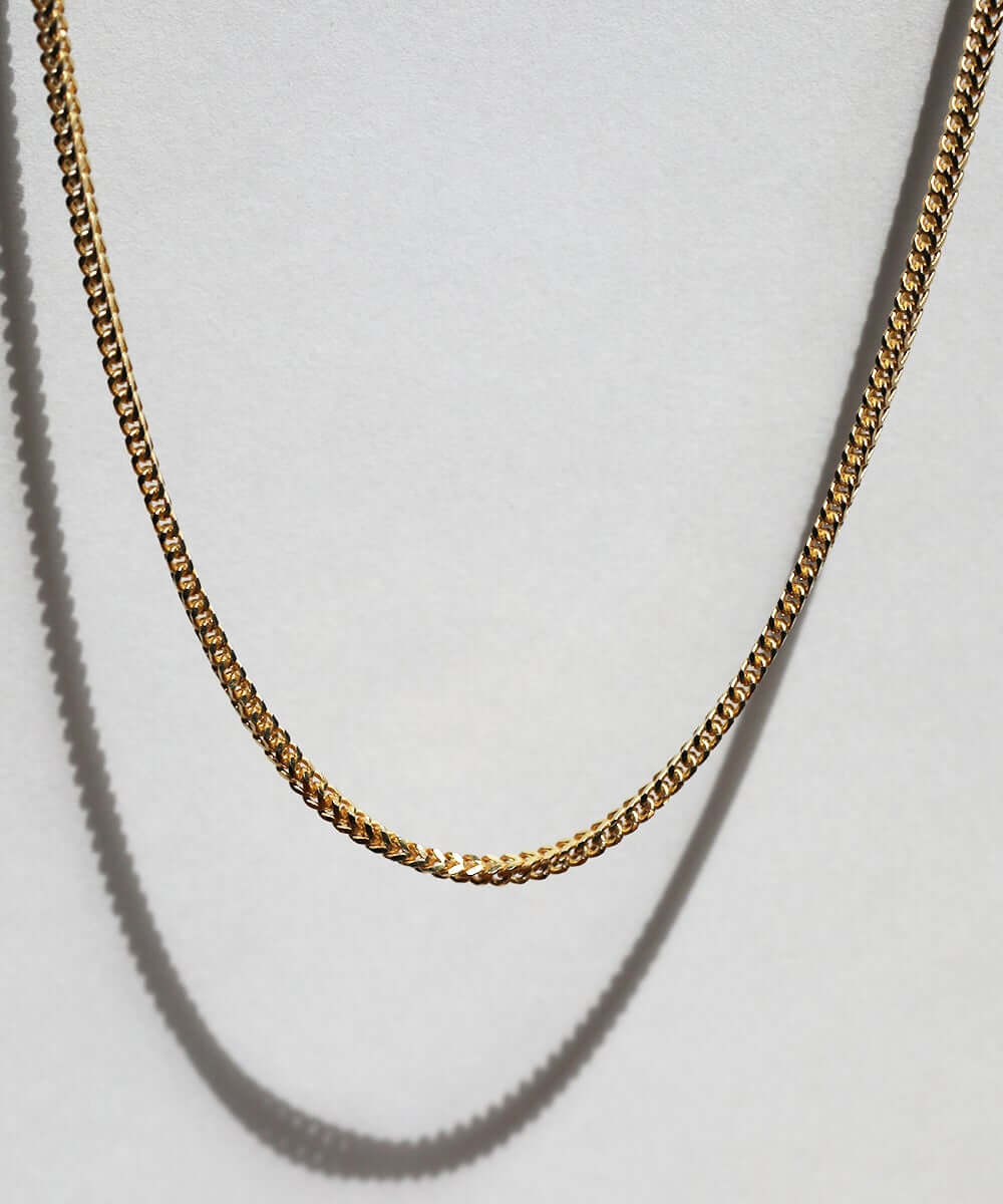 14k yellow gold foxtail chain necklace macha studio brooklyn new york