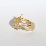 textured 14k gold band macha studio brooklyn new york