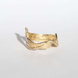 textured 14k gold band macha studio brooklyn new york