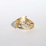 textured 14k gold band macha studio brooklyn new york