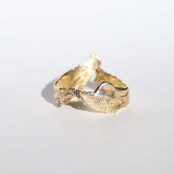 textured 14k gold band macha studio brooklyn new york