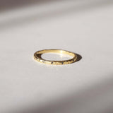 Tiny Ragged Band with Diamonds