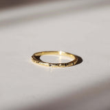 Tiny Ragged Band with Diamonds