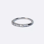 Half Baguette diamond Wedding Ring in White Gold, Macha Studio, Brooklyn NYC