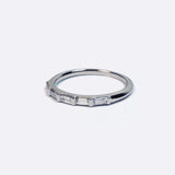 Half Baguette diamond Wedding Ring in White Gold, Macha Studio, Brooklyn NYC