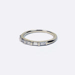 Half Baguette diamond Wedding Ring in White Gold, Macha Studio, Brooklyn NYC