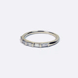 Half Baguette diamond Wedding Ring in White Gold, Macha Studio, Brooklyn NYC