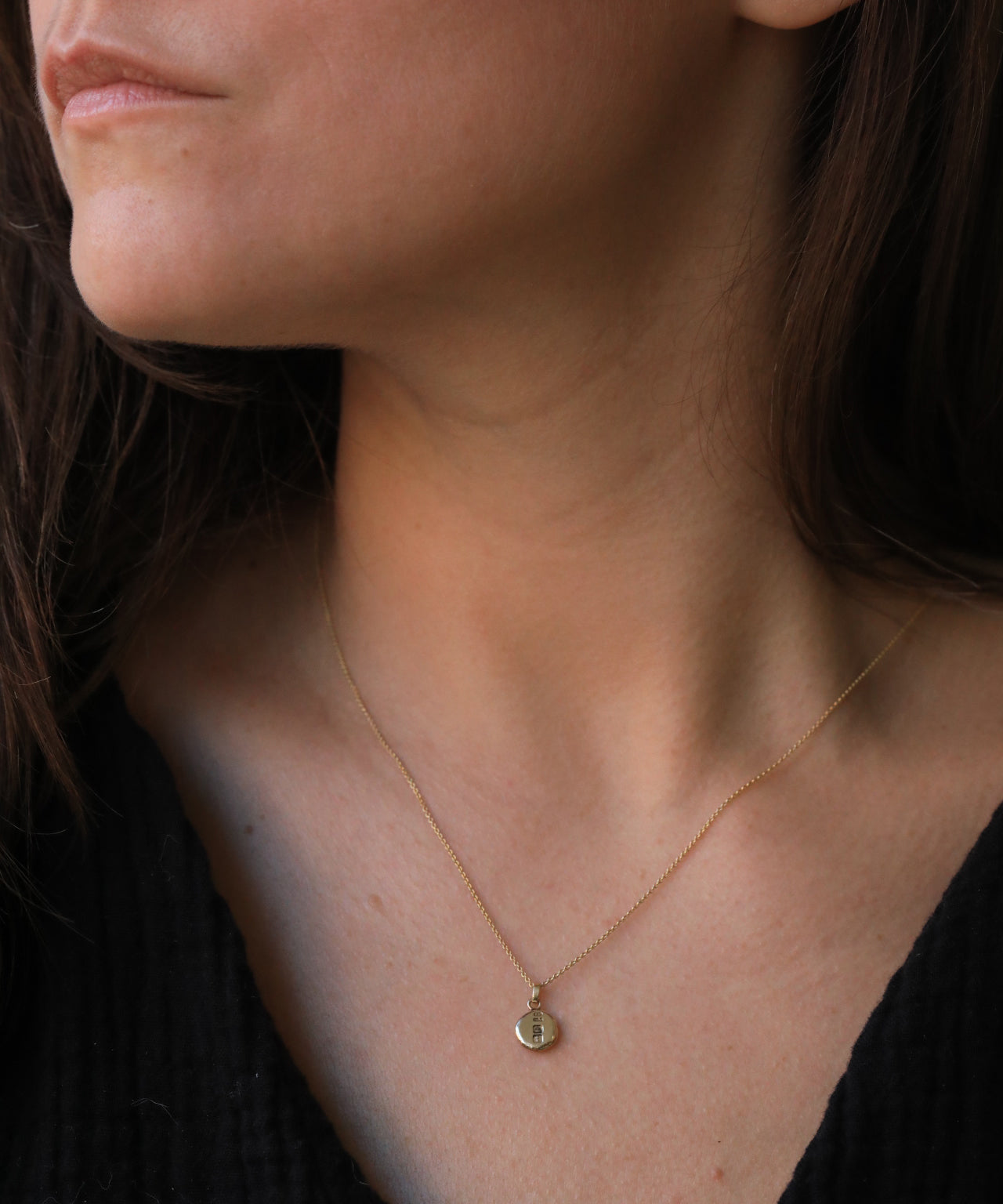 Hallmark 14k Gold Dainty Chain Necklace - Macha Studio Jewelry Brooklyn New York