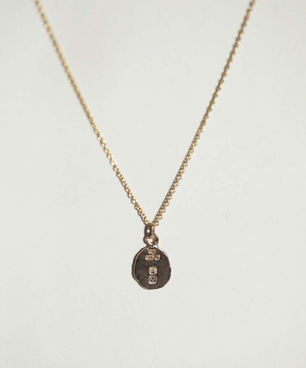 gold hallmarked necklace fine jewelry by Macha Studio Brooklyn NYC
