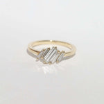 Asymmetrical Baguette Diamond Engagement Ring Macha Studio Brooklyn New York