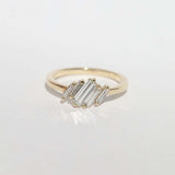 Asymmetrical Baguette Diamond Engagement Ring Macha Studio Brooklyn New York