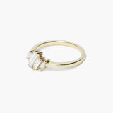 Heather Baguette Ring Yellow Gold, Engagement/Wedding, Macha Studio, Brooklyn NYC