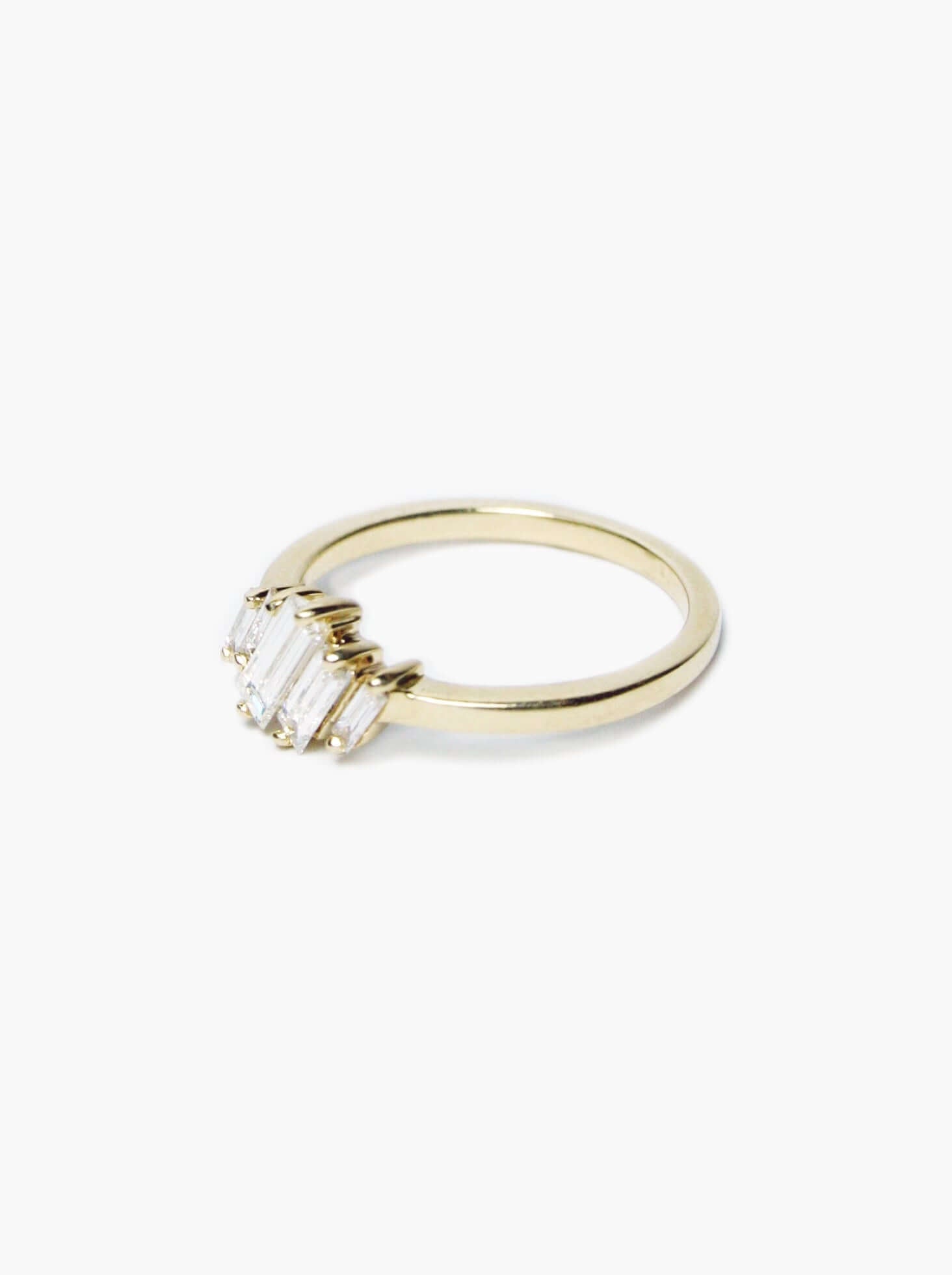Heather Baguette Ring Yellow Gold, Engagement/Wedding, Macha Studio, Brooklyn NYC