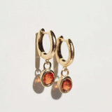 hoop earrings sapphire gold Brooklyn New York 