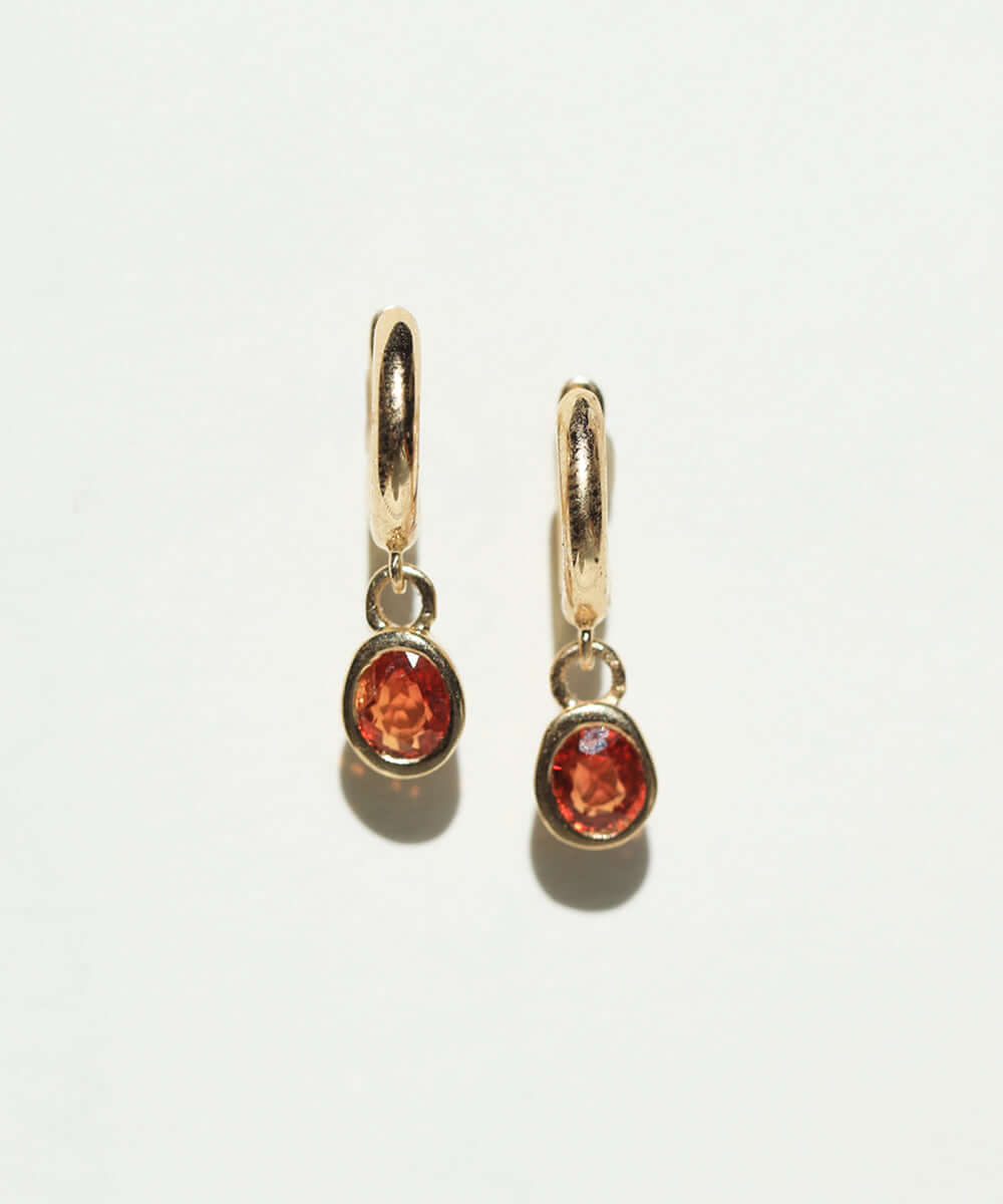 hoop earrings sapphire gold Brooklyn New York