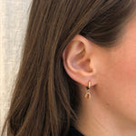 earrings orange sapphire 14k yellow gold Brooklyn New York 11222