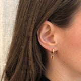earrings orange sapphire 14k yellow gold Brooklyn New York 11222