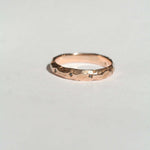 Ragged Wedding Band with Linear Black Diamonds, Macha Studio, Brooklyn NYC