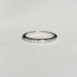Half Baguette diamond Wedding Ring in White Gold, Macha Studio, Brooklyn NYC