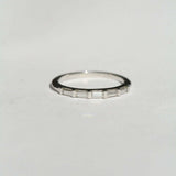Half Baguette diamond Wedding Ring in White Gold, Macha Studio, Brooklyn NYC