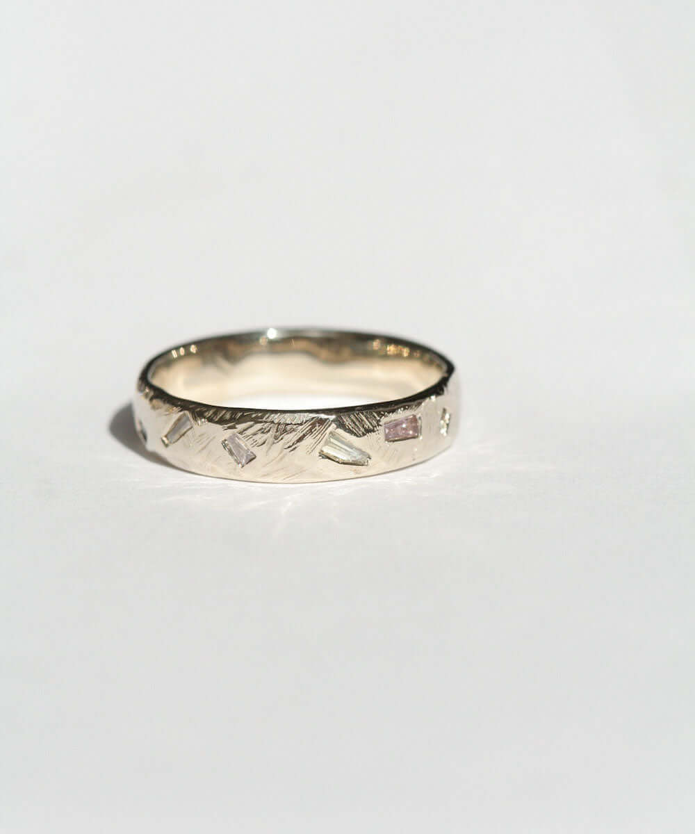 Mens Gold Diamond Wedding Band Macha Studio Brooklyn New York