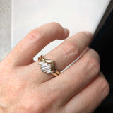 Heather Baguette Ring Yellow Gold, Engagement/Wedding, Macha Studio, Brooklyn NYC