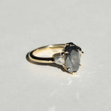 Engagement  ring salt and pepper gold Brooklyn NYC  