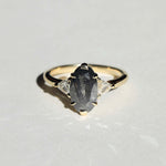 engagement  ring gold salt and pepper diamond Brooklyn NYC