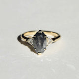 engagement  ring gold salt and pepper diamond Brooklyn NYC