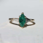 custom emerald diamond engagement ring fine jewelry macha studio brooklyn nyc