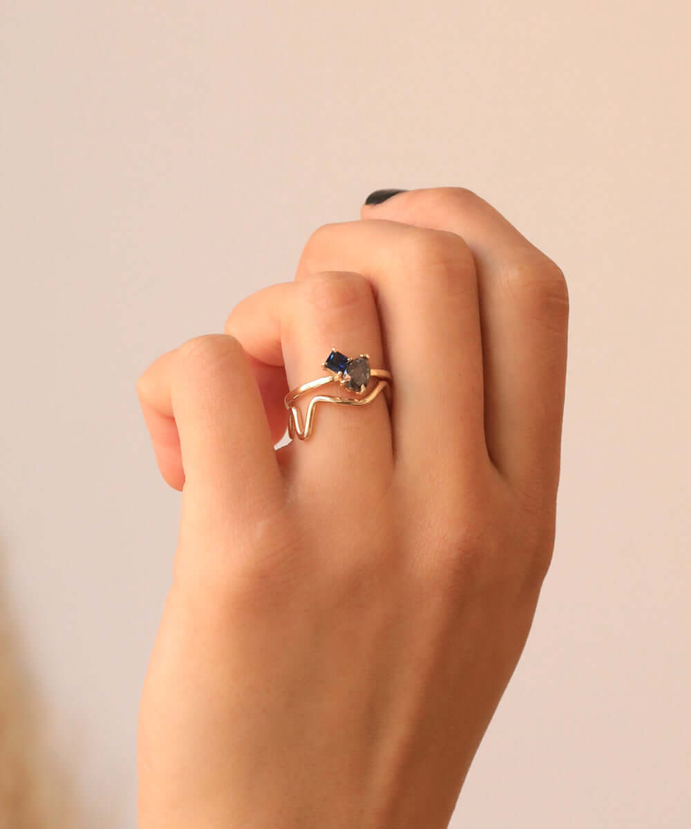 Salt and pepper diamond engagement ring nyc