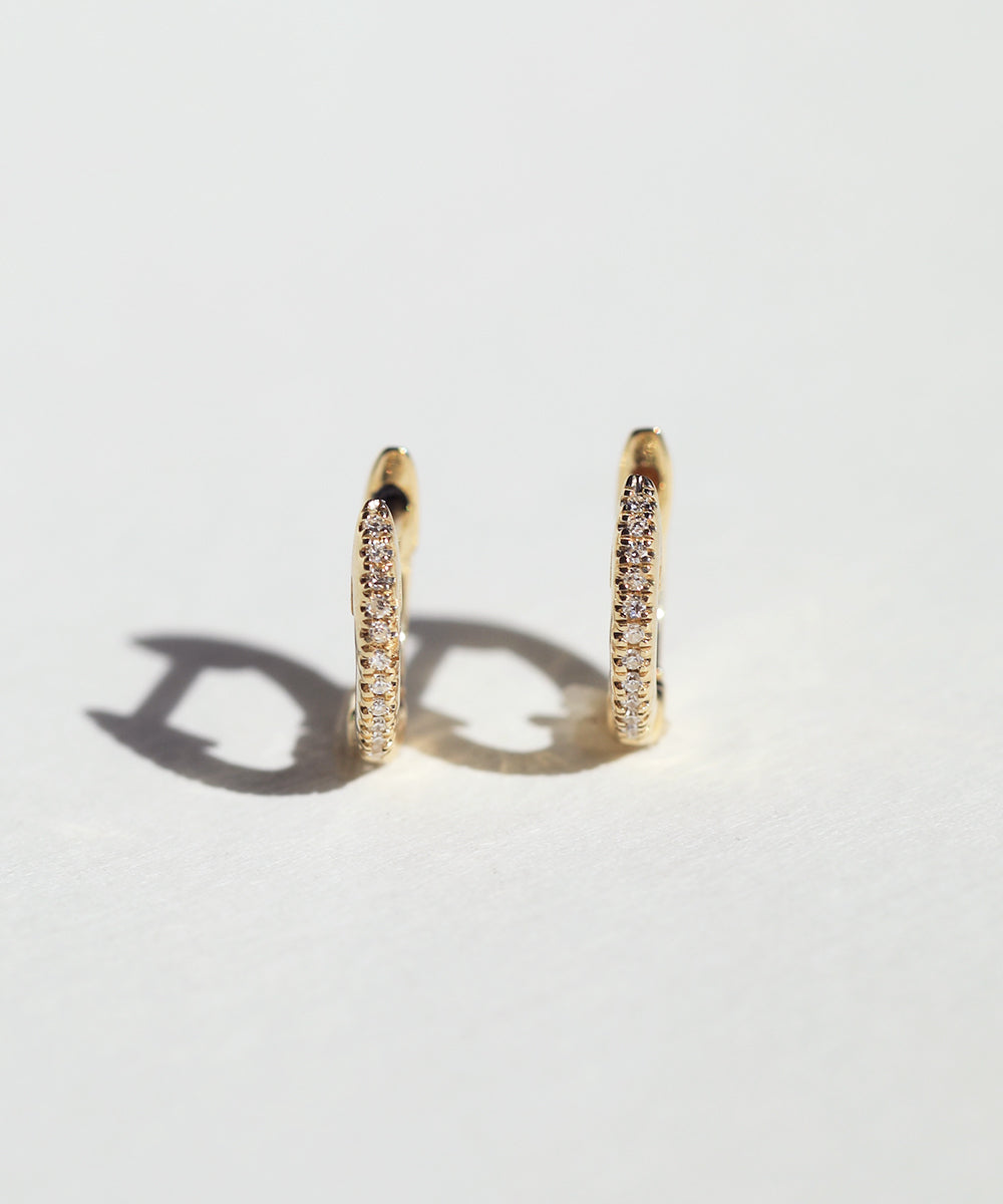 diamond hoop earrings gold Brooklyn New York 