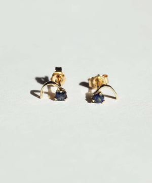blue Sapphire earrings yellow gold Brooklyn New York 